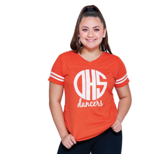 Womens Football V Neck Jersey Tee