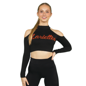 Cold Shoulder Crop Top - Solid Color