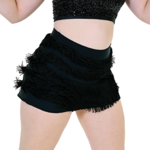 Fringe-Skirt-Black